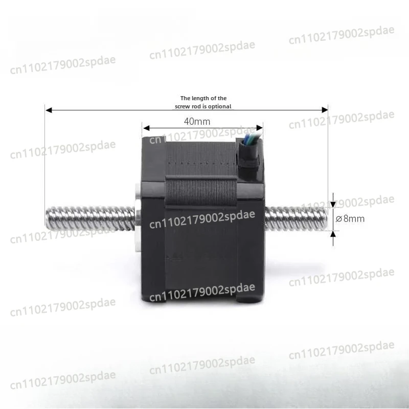 NEMA 17 non-captive T8 Linear Screw Through 42 Stepper Motor, Threaded Lifting Screw Stepping Motor 42 Motor