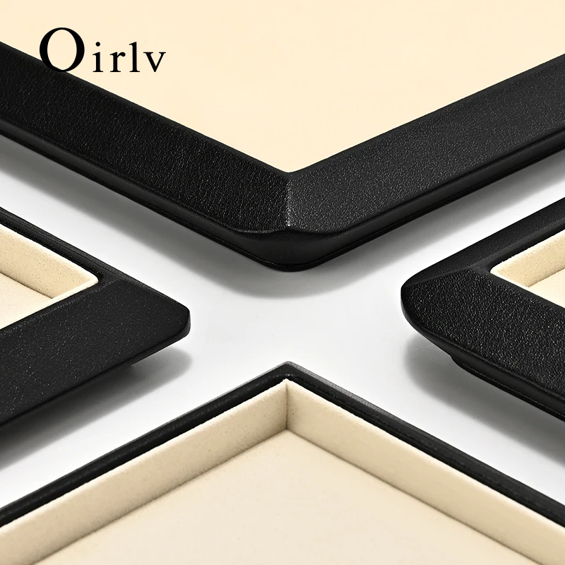 Oirlv high-quality jewelry tray with Pu leather edges and velvet interior, an eco-friendly and odorless jewelry organizer