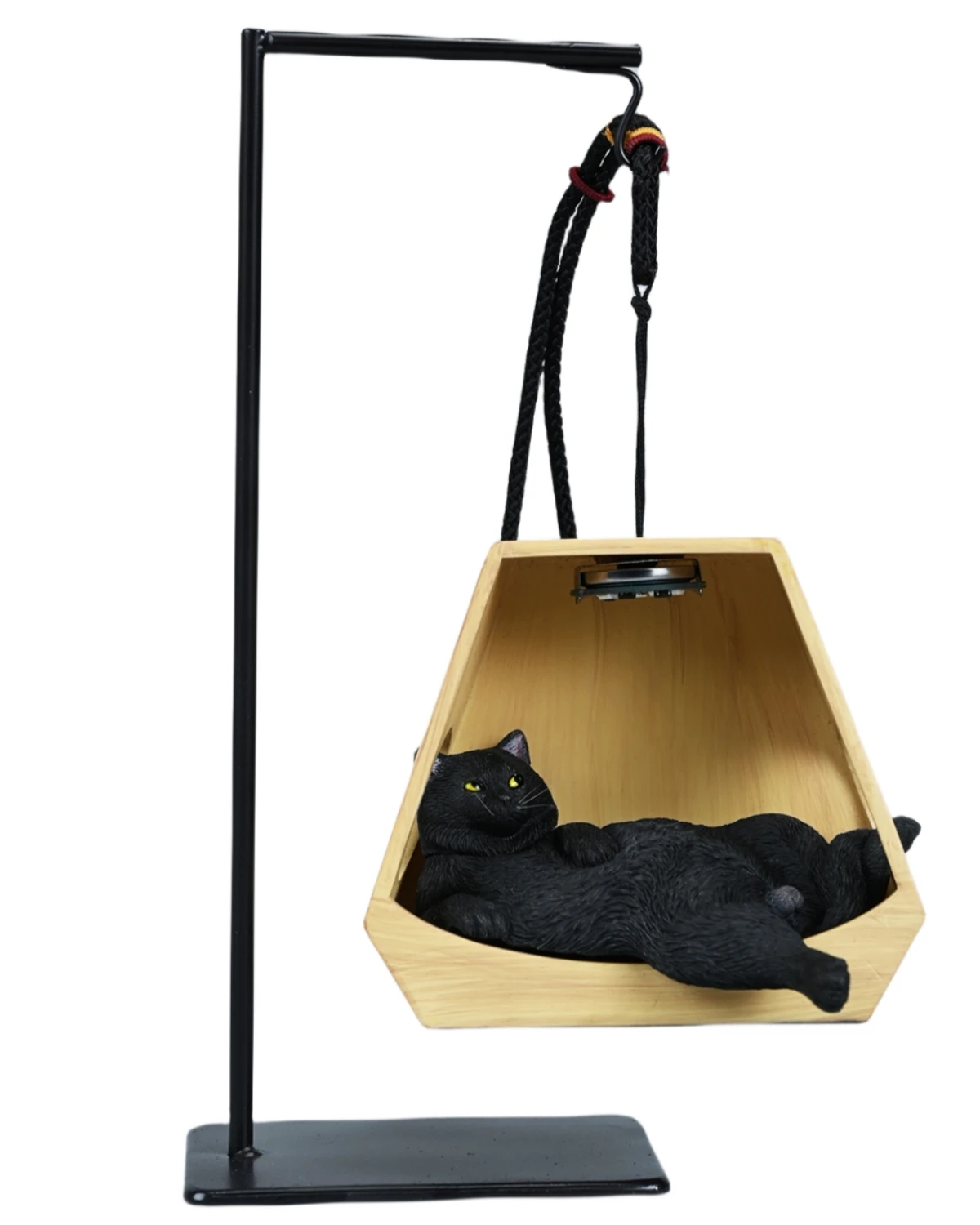 

HiPlay JXK Cat Hanging Basket Lazy Cat Expertly Hand-Painted Lifelike Safe Resin 1:6 Animal Figurine