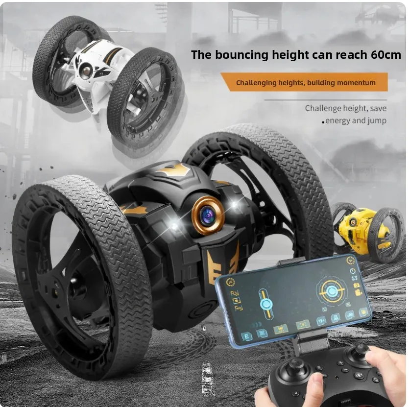 Remote control bouncing car with camera 6-8-10 charging black tech rc remote control car boy