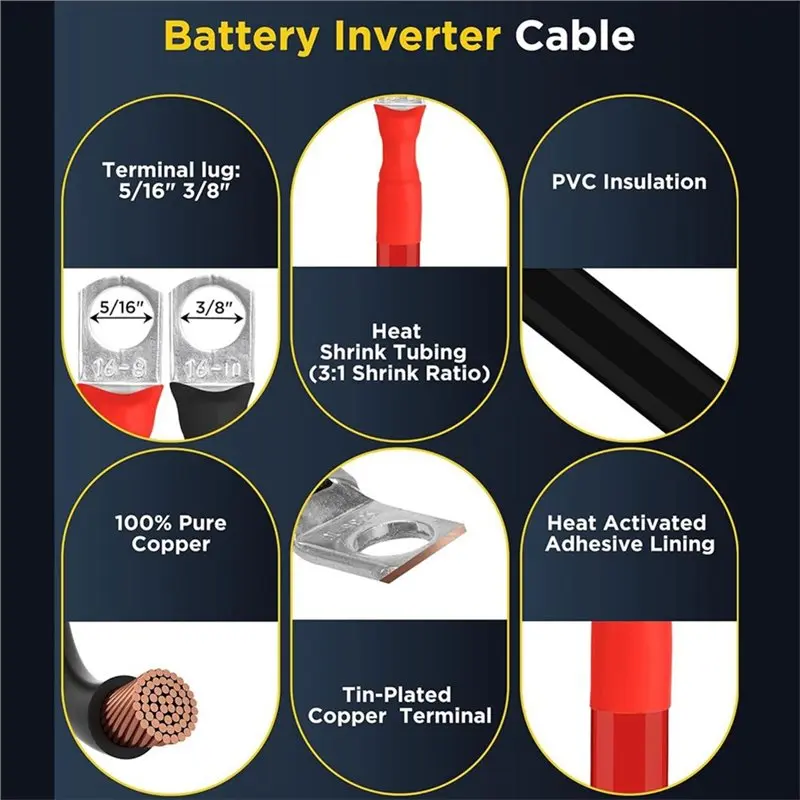 DT35 6 AWG Battery Cable 10 Feet Black+10Feet Red Wire