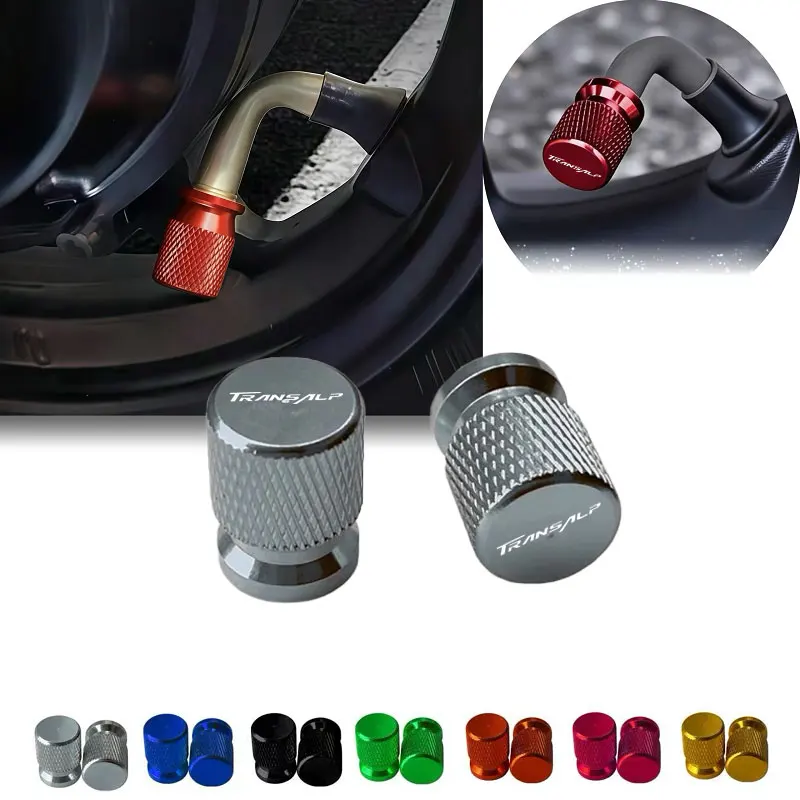 For Honda TRANSALP XL600V XL650 XLV 600 650 700 2pcs CNC aluminum alloy Valve Covers,Motorbike Tire Valve Cap Set