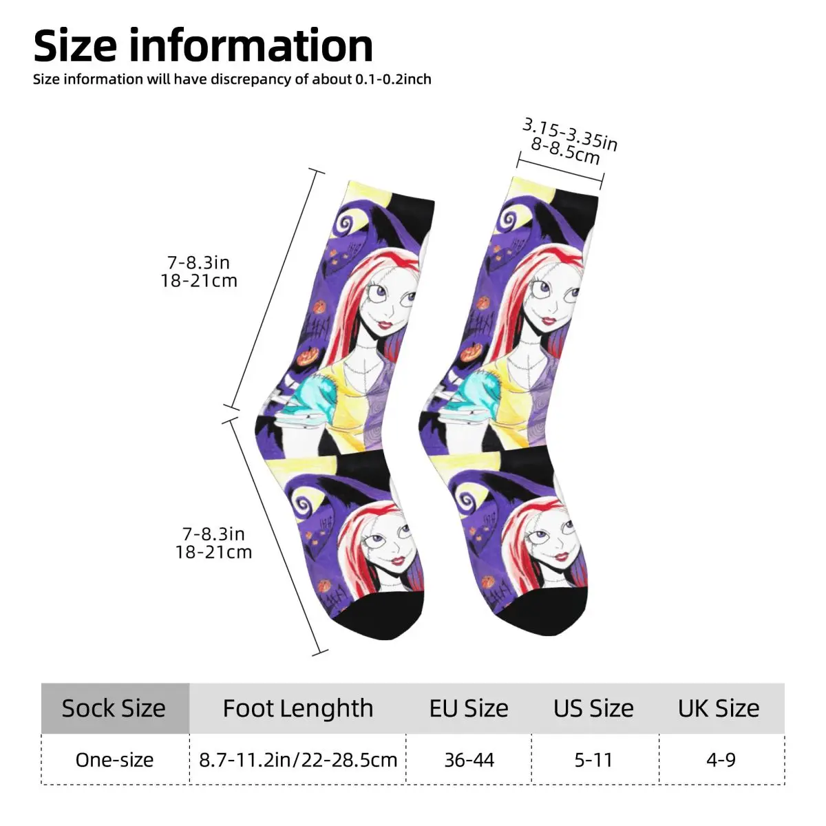 Femmes Jack et Sally chaussettes le cauchemar avant noël Jack Skellington Halloween citrouille roi Hip Hop Streetwear équipage chaussettes