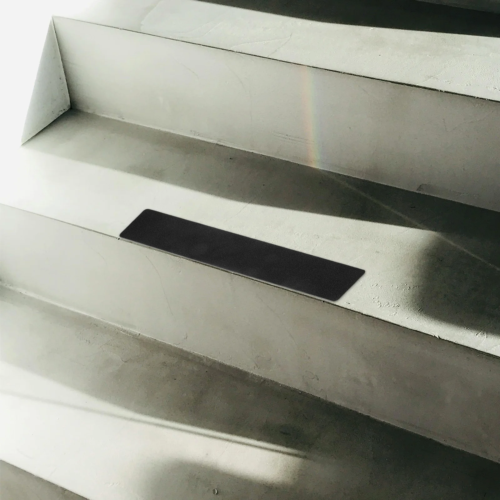 

10pcs Anti-Slip Stair Tape 80-Grit Black Pvc Treads For Wooden Steps Weather-Resistant Outdoor Grip Strips Pre-Cut Non-Skid