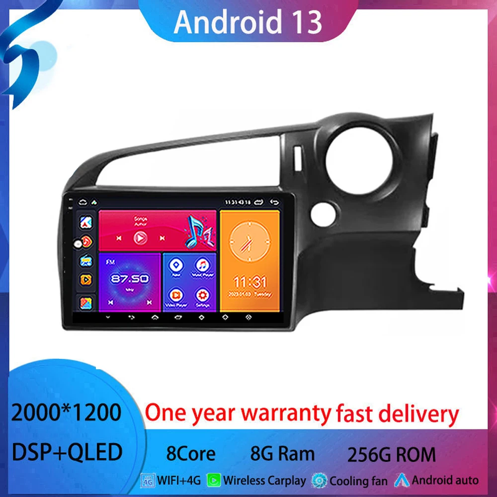 For Honda Stream 2 2006-2014 RHD android 13 Car Radio Multimedia Video Player Navigation stereo GPS WIFI+4G QLED Screen  BT