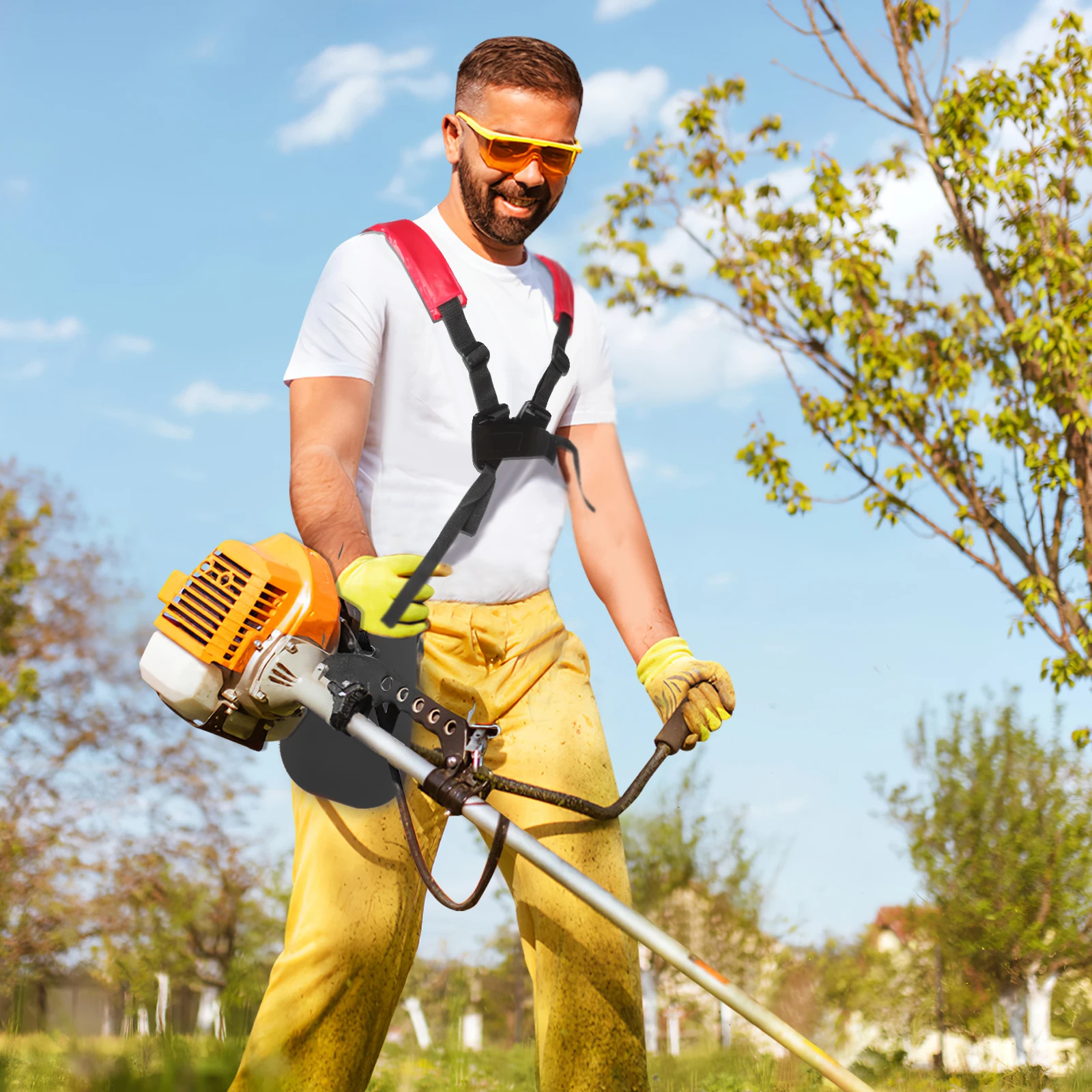 

Adjustable Shoulder Strap Lawn Mower Belt Comfortable Durable Sharing Trimmer Parts Trimmer Strap Carrying Straps