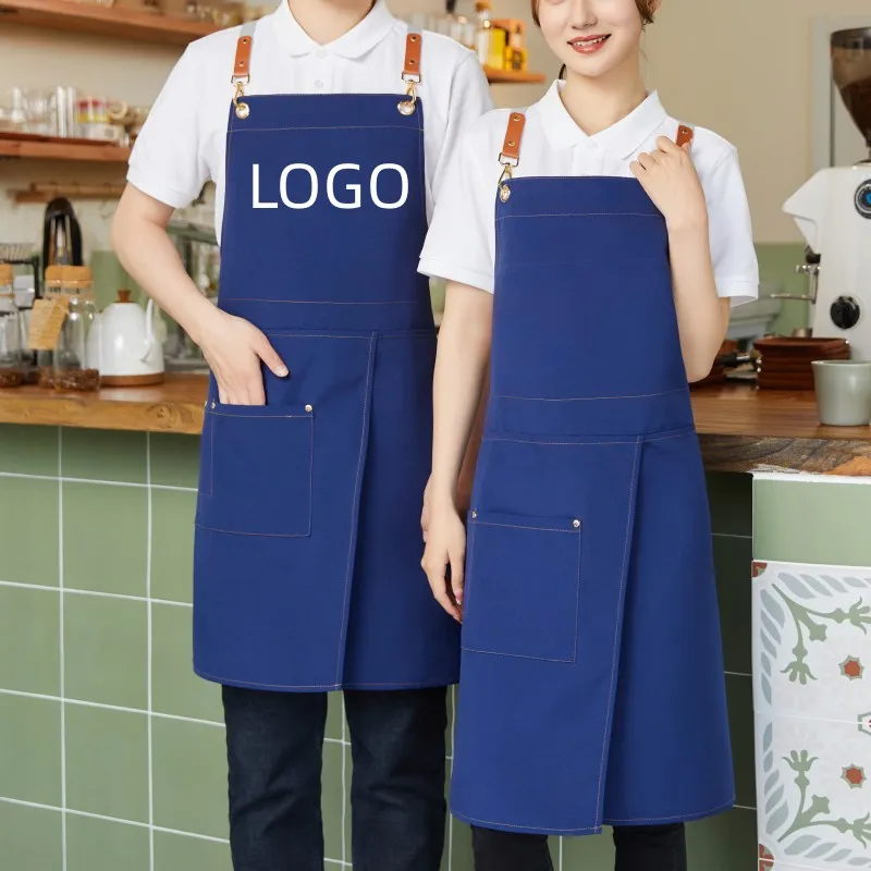 Waterproof Tailored Apron with Logo for Men and Women, Work Apron, Kitchen, Manicure, Beauty Salon Uniform, Barbecue, Garden, Wa