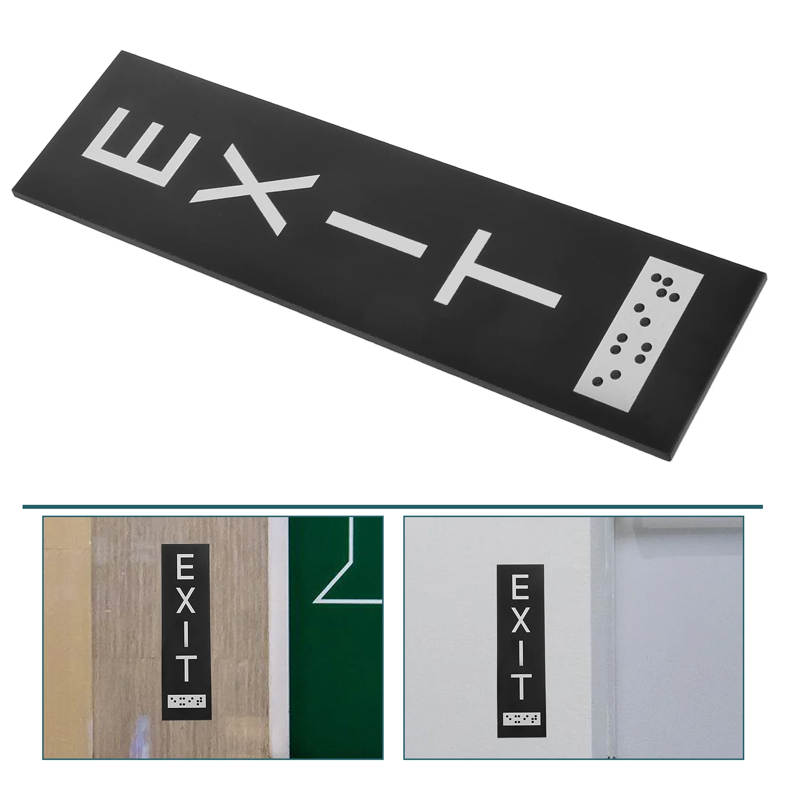 

Self-Adhesive Braille Safety Sticker For Public Corridor Wall Mounting Easy Install Bright Warning For Malls Schools