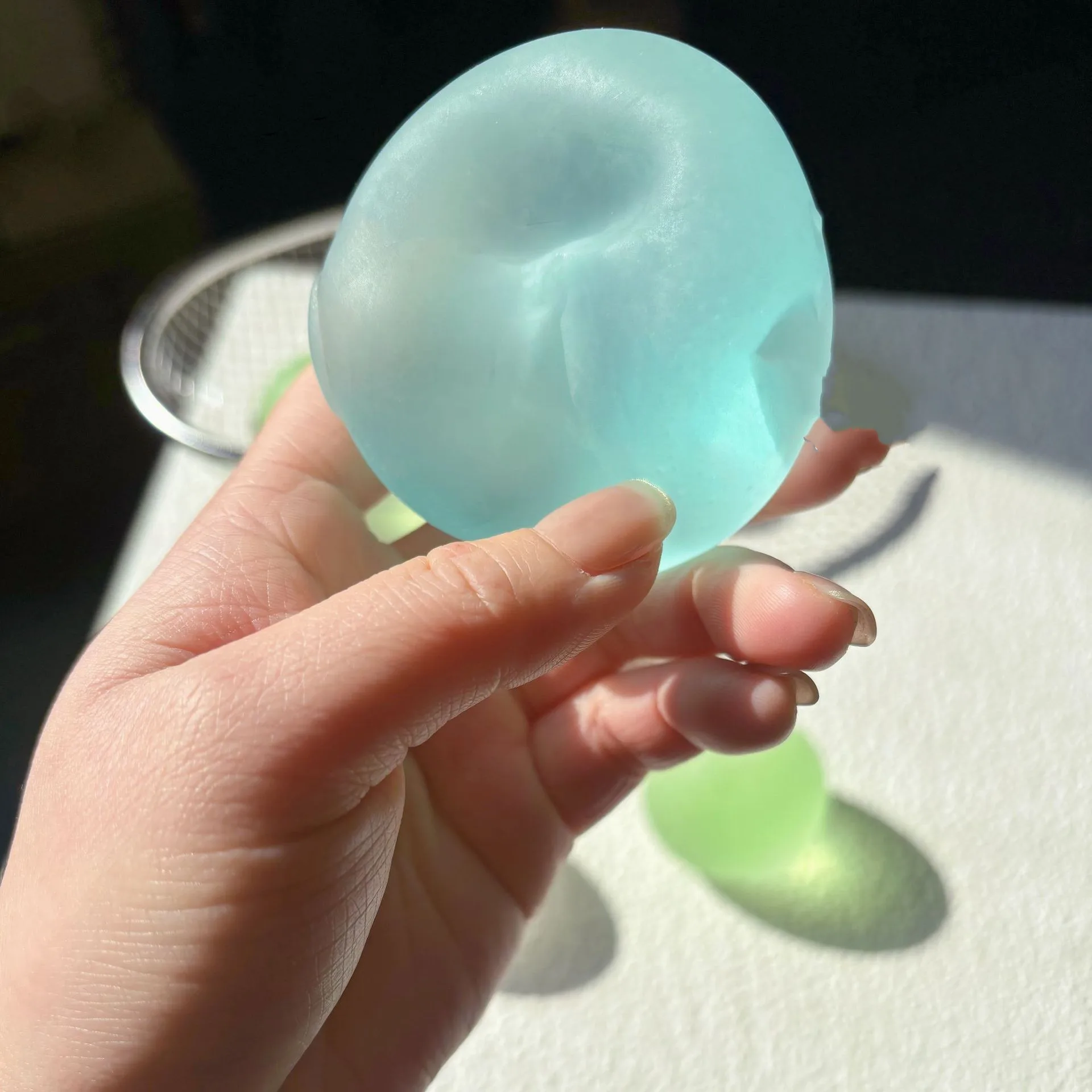 Blaue Maltose Squishy Spielzeuge Anti-Stress Sensorisches Fidget-Spielzeug Weiche Simulierte Transparente Blaue Maltose Langsam Zurückfederndes Entspannungsspielzeug – Detail 7