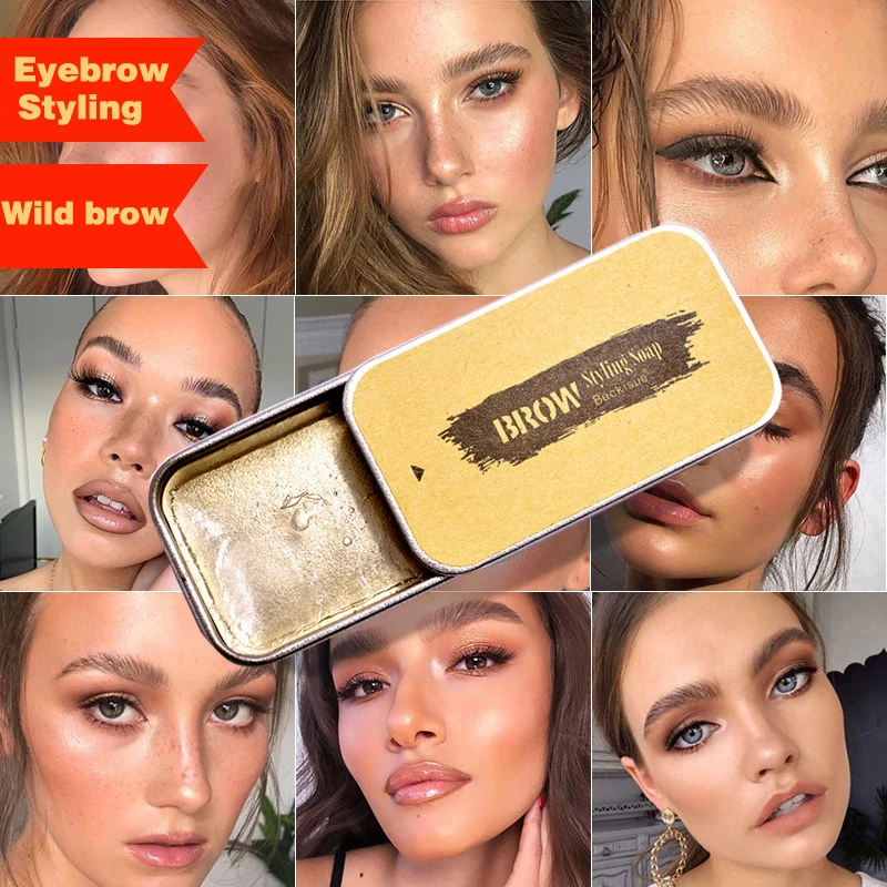 Strong Hold Brow Styling Soap - 10 Sec Fluffy Feathery Brows, Natural Lift & Texture | Long-Lasting Lamination Effect