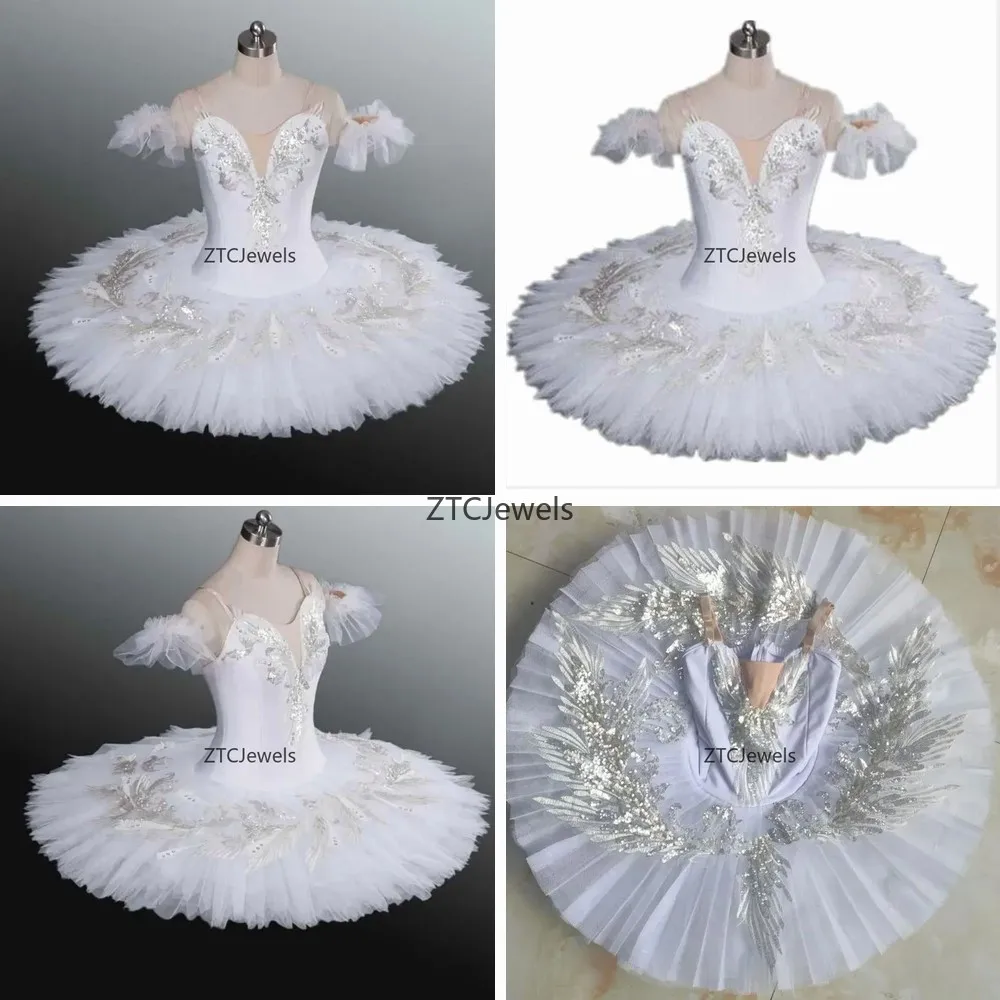 Traje de Ballet Profesional, Tutú Blanco de El Lago de los Cisnes, Vestido de Bailarina para Niñas, Adultas y Mujeres, Disfraz para Cosplay, Fiesta, Baile