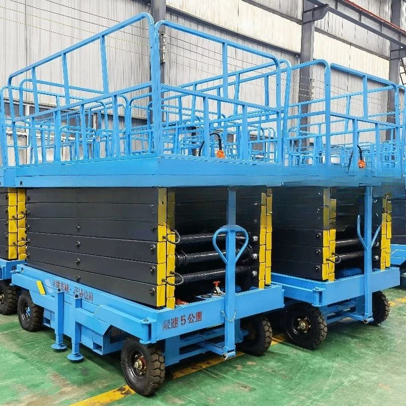 طاولة رفع كهربائية هيدروليكية 500 كجم 1000 كجم 2000 كجم، منصة رفع مقصية متنقلة #4