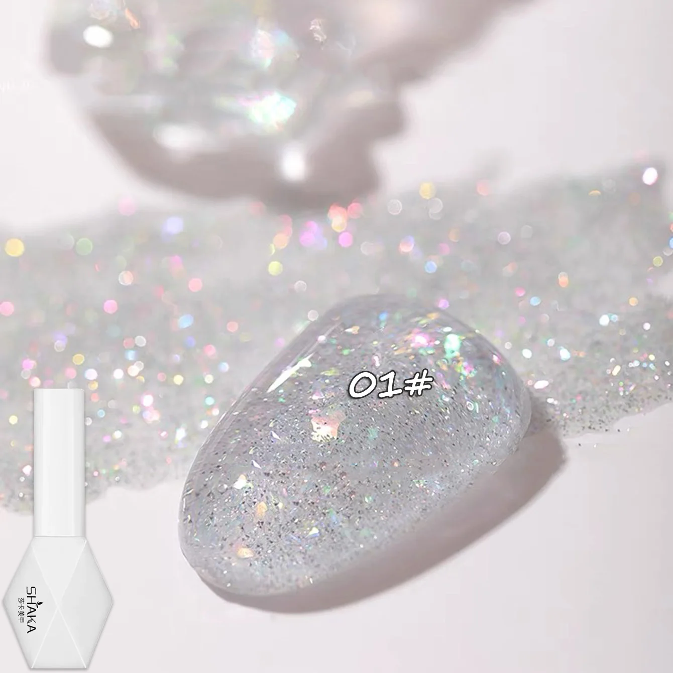 1-9 piezas SHAKA Primavera Verano Aurora Diamante Roto Rojo Plateado Esmalte de Uñas en Gel 2026 Nuevo Gel de Uñas Blanqueador Súper Brillante con Temperamento