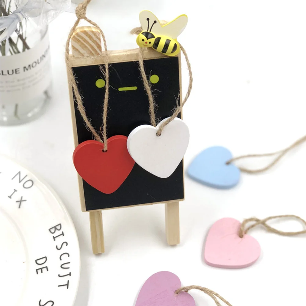 

20Pcs Wooden Heart Hanging Pendants 4cm Love Shape Ornaments Romantic Decoration DIY Wood Craft Party Decor Home Accessories