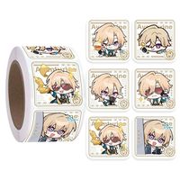 Honkai:Star Rail 500 Stickers/Roll Aventurine PVC Waterproof Sticker for Seal Labels Round Labels Handmade Stationery Sticker