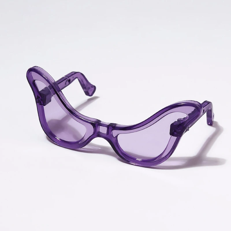 نظارات الدمية، 5 ألوان من البلاستيك، نظارات لملحقات أزياء النظارات، إكسسوارات نظارات الدمى ذاتية الصنع #4