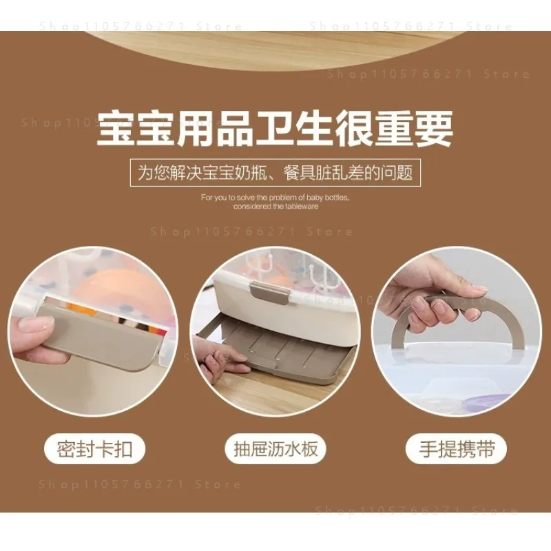 Portable Bottle Dry Rack Baby Bottle Drain Cleaning Dryer Drainer Storage BPA FREE Baby Pacifier Feeding Cup Holder Box