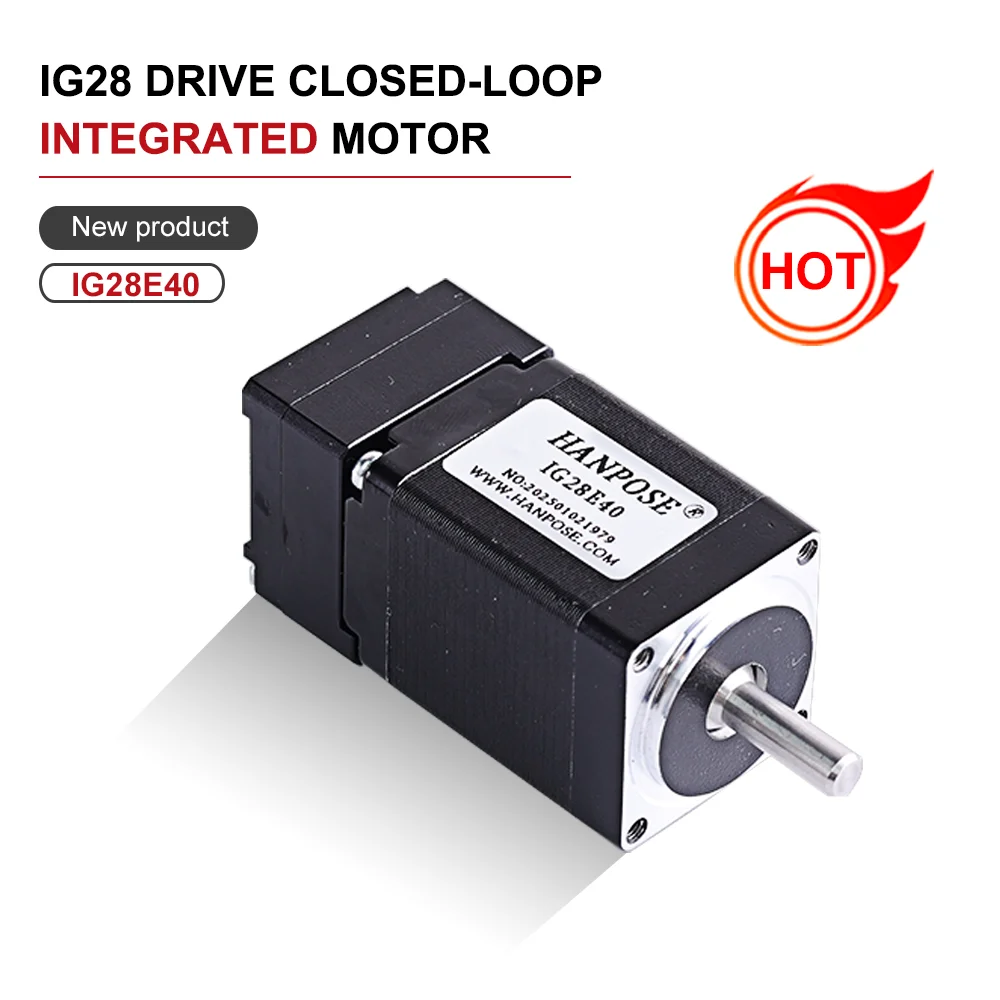 0.8A IG28E40 NEMA11 Integrated Closed-Loop stepper Drive, suitable for Industrial Automation, 485 Communication TTL communicati