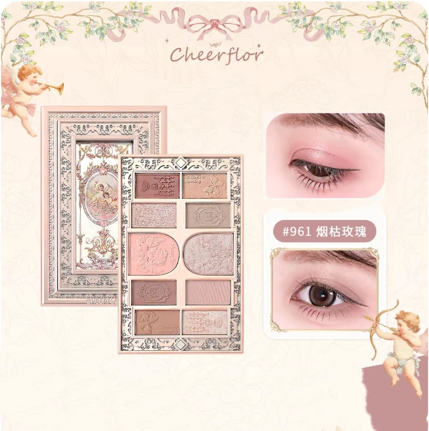 

Палитра теней для век Cheerflor, 10 цветов, землистые оттенки, хайлайтер, румяна, тени для век, все в одном, матовый натуральный цвет, для макияжа