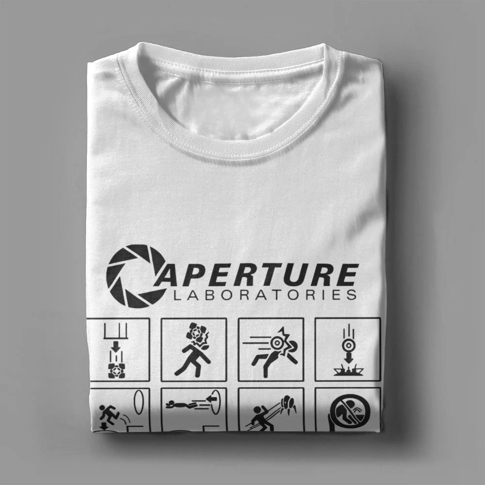 Men Women Portal 2 Video Game T Shirt Pure Cotton Graphic T-Shirt Aperture Science Laboratories Clothing Outfits