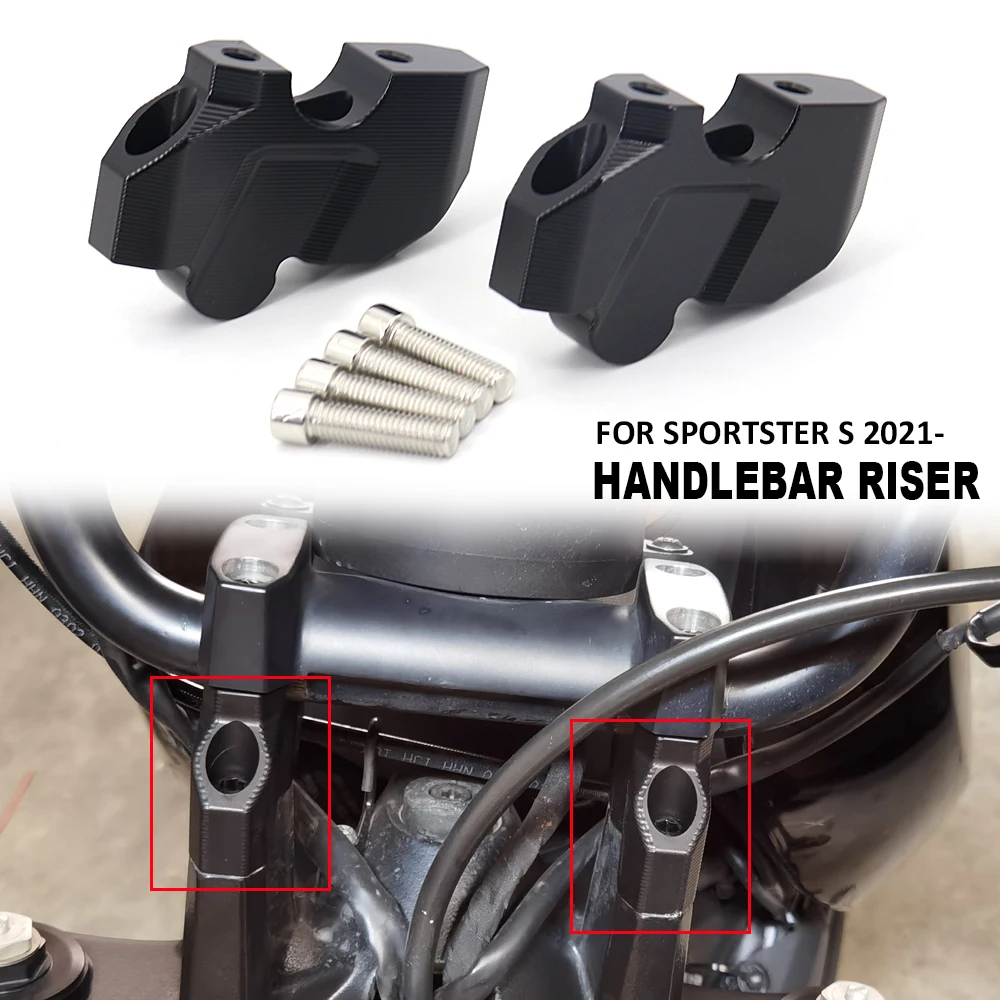 For Sportster S For SPORTSTER S 2021 2022 Handlebar Riser Clamps Accessories Height up Adapters Handlebar Back Move Mount