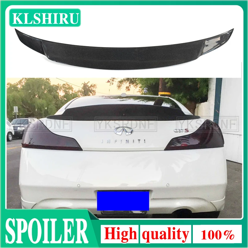 For Infiniti G37 4-Door BASE Sedan 2009 - 2013 G25 2011 - 2012 Carbon Fiber / FRP Unpainted Rear Trunk Boot Lip Spoiler Wing 