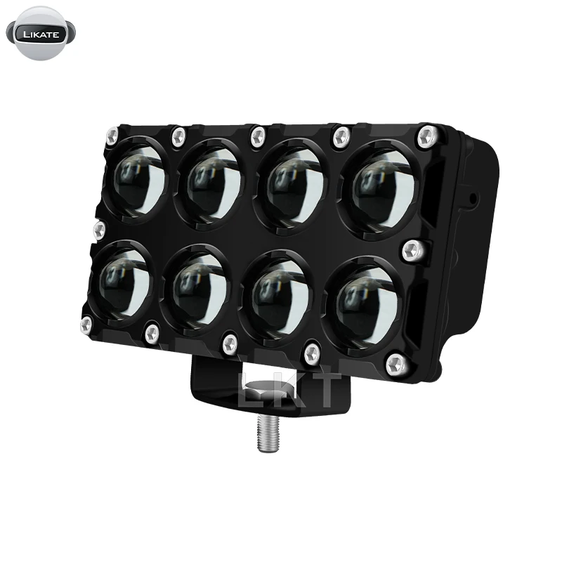 LKT Eight Lens LED Headlight Driving Light Motorcycle Spotlights Work Light Motorcycle Fog Light Spotlight for Motorbike Scooter