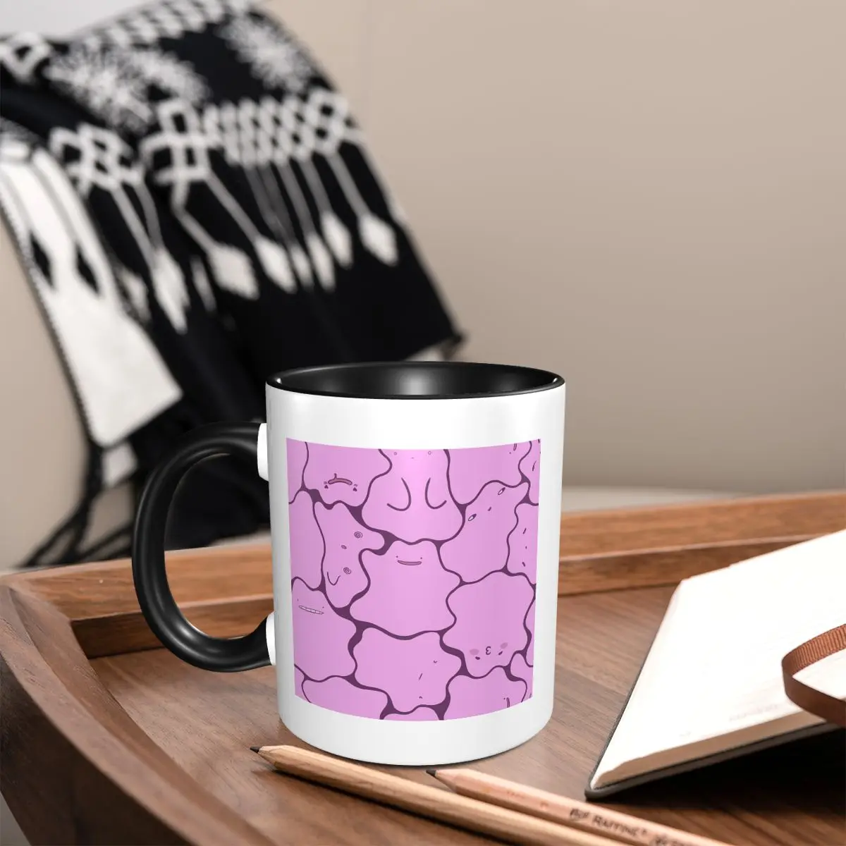 Ditto Pattern (no Shiny) Mug Funny Ceramic Coffee Cups Tea Mugs Milk Cup Drinkware Gifts for Friends