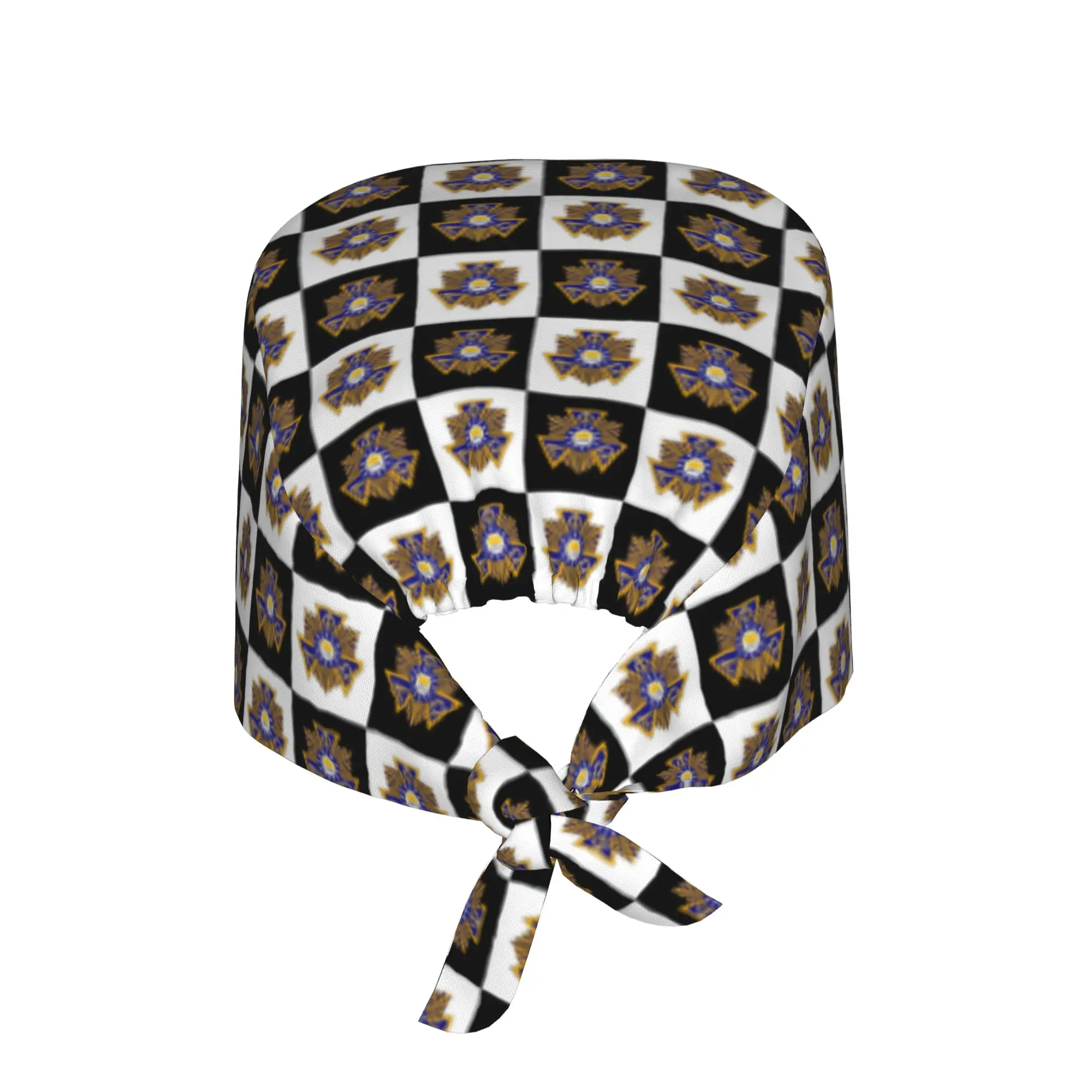 Alpha Phi Omegas Checkered Plaid Working Hat APO Coeducational Fraternity Surgical Hat Scrub Nursing Doctor Surgeon Cap for