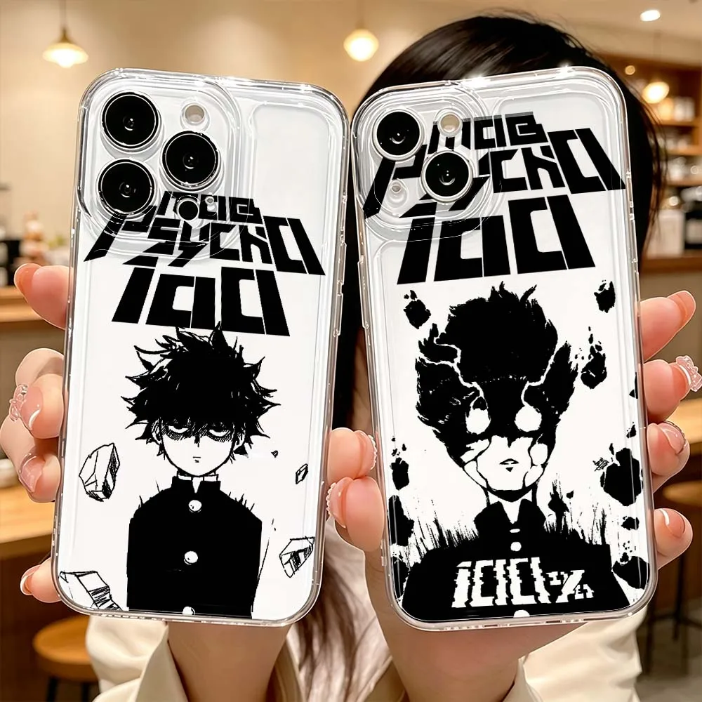 Чехол Mobu Saiko Hyaku Anime для Apple iPhone 17 Air 16 15 14 13 12 11 Pro Plus Max, прозрачный защитный чехол для телефона.