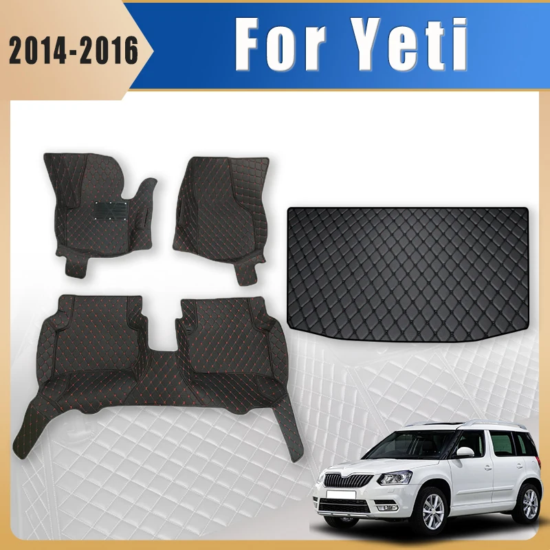 

Автомобильные коврики, ковры в багажник для Skoda Yeti 2014 2015 2016, подушечки для ног, автоаксессуары, товары для интерьера, чехлы, детали, водонепроницаемые