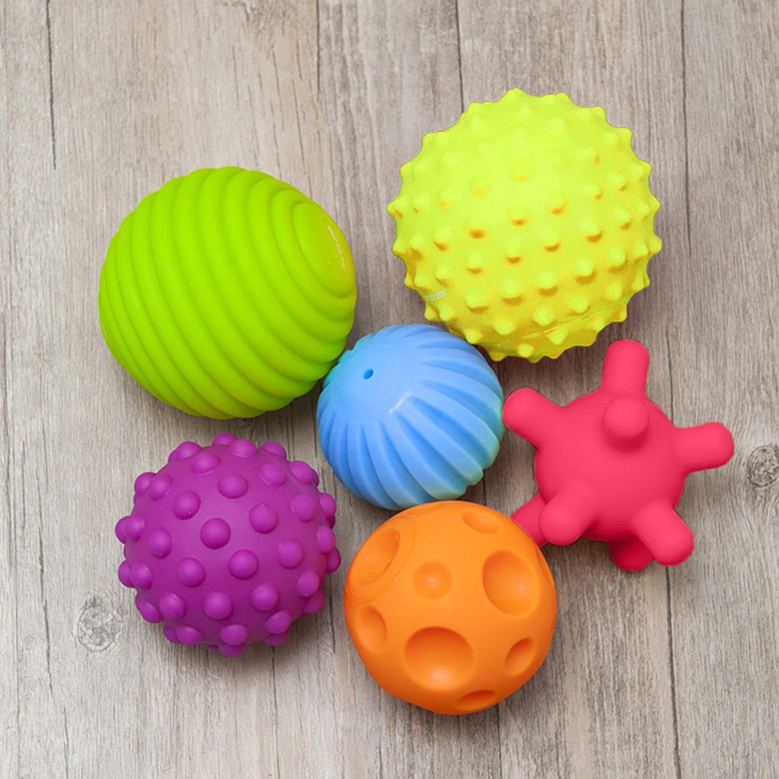 So hand grasping ball rilevamento tattile soft ball BB ball giocattolo per bambini 6 set