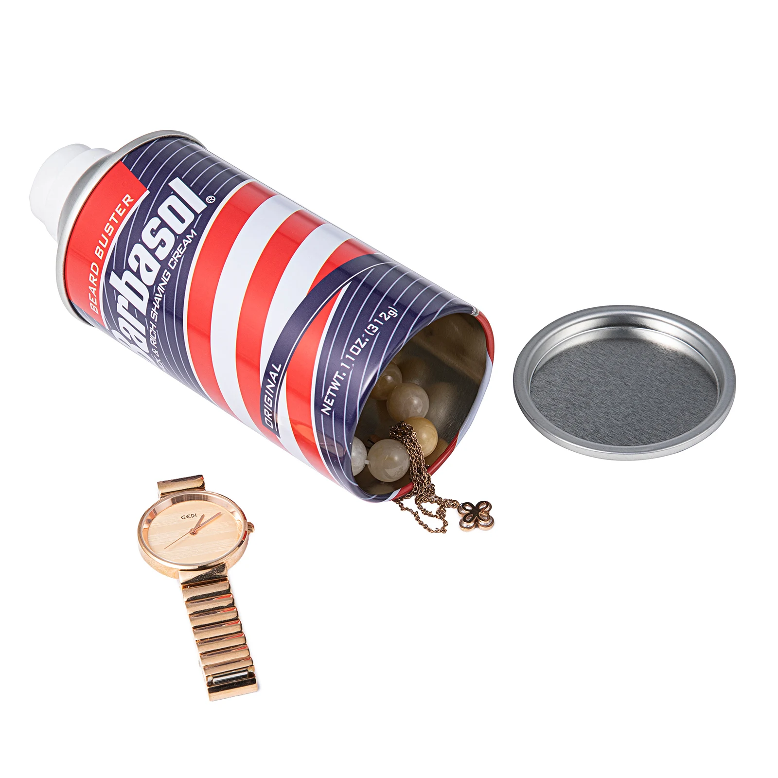 

Безопасный крем для бритья, спрятанный в пищевой упаковке