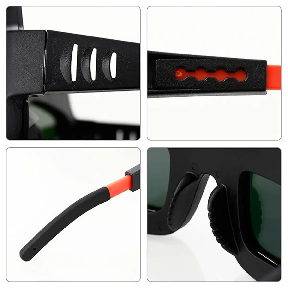 【Welding Accessories】 Auto Darkening Welding Goggles, Solar Powered Anti‑Glare Safety Glasses for TIG MIG Plasma Welders