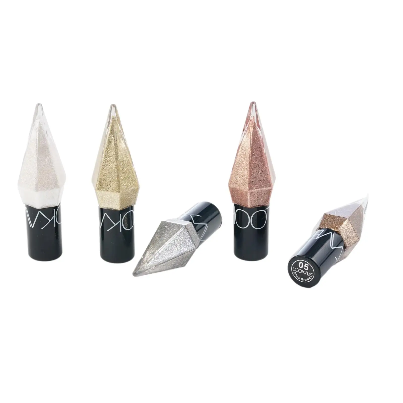 Ombretto perlescente diamante ombretto liquido 5 colori paillettes trucco liscio Mini pennello Fine Eyeliner Shine And Head