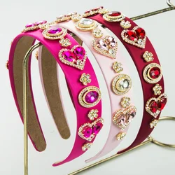 Fashion Baroque Glass Drill Love Valentine's Day Headband Simple High Quality Luxury Hair Accessories