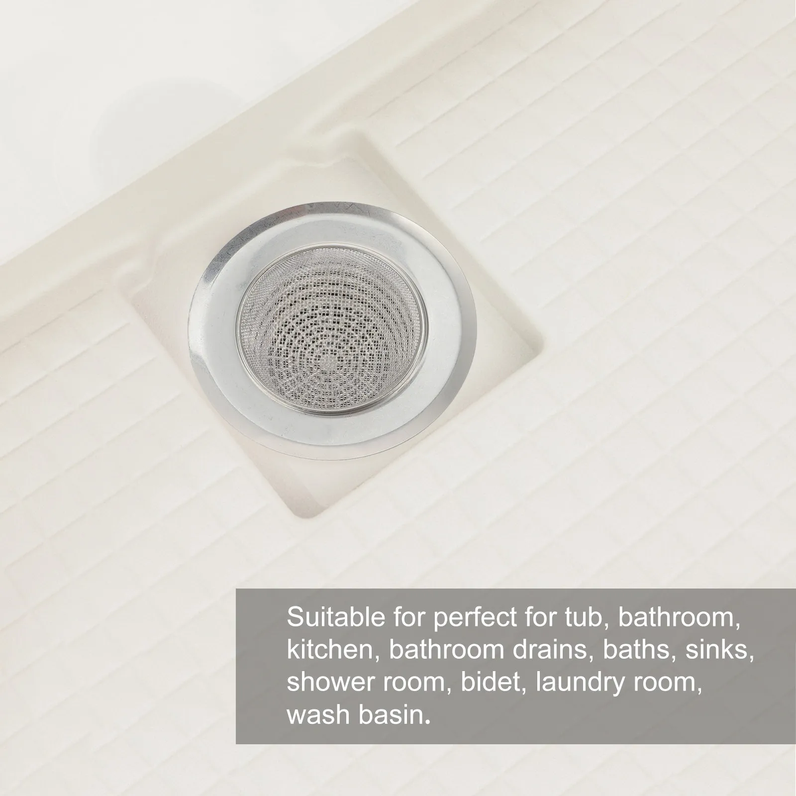 

2Pcs Kitchen Sink Strainer Stainless Steel Drain Filter Rust Resistant Food Waste Stopper Kitchen Sink Strainer