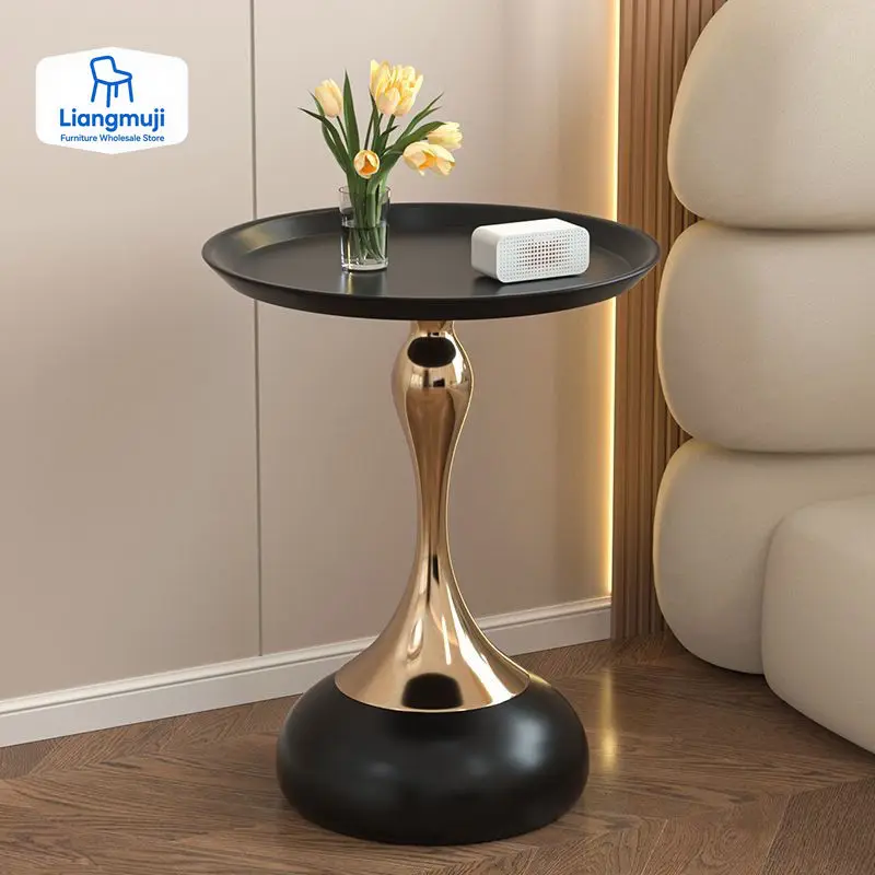 Nordic Sofa Side Table High-end Corner Tables Living Room Mini Table Balcony Coffee Tables Storage Rack Iron Bedside Table