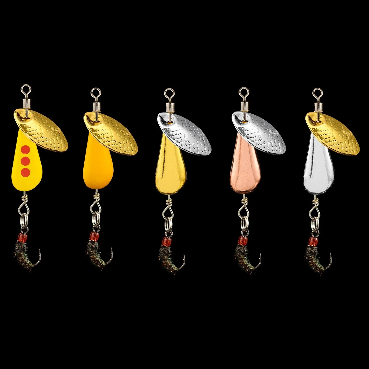 

3pcs Fly Fishing Flies Lure Spinnerbaits Spoon Metal Spinner Fly Tying Fishing for Bass Trout Perch Pike Streamer Wobbler Lure