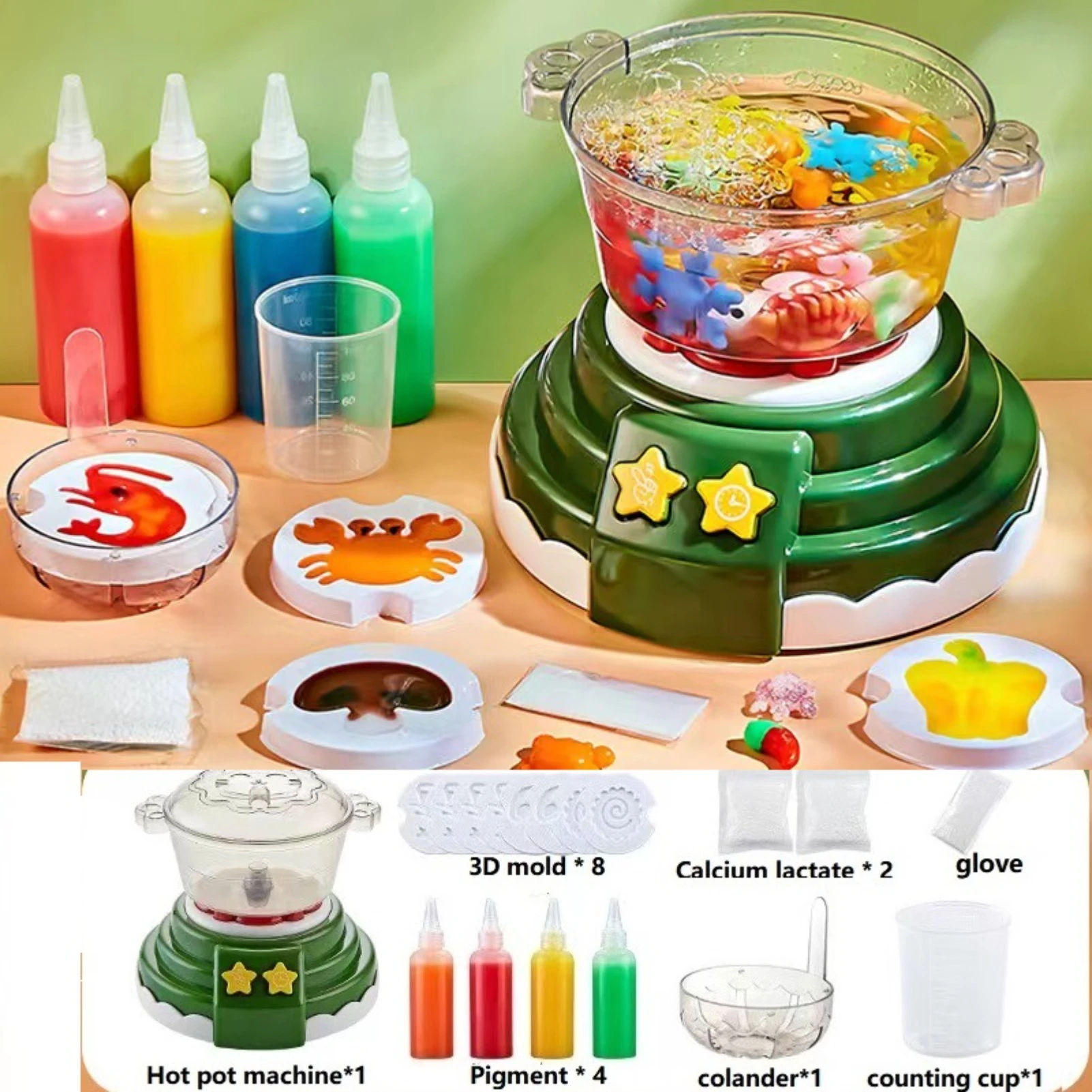 Magic Water Elf Toy Kit com Hot Pot Machine, DIY Fairy, Handmade Cooking, Pretend Play, Brinquedos Educativos para Crianças