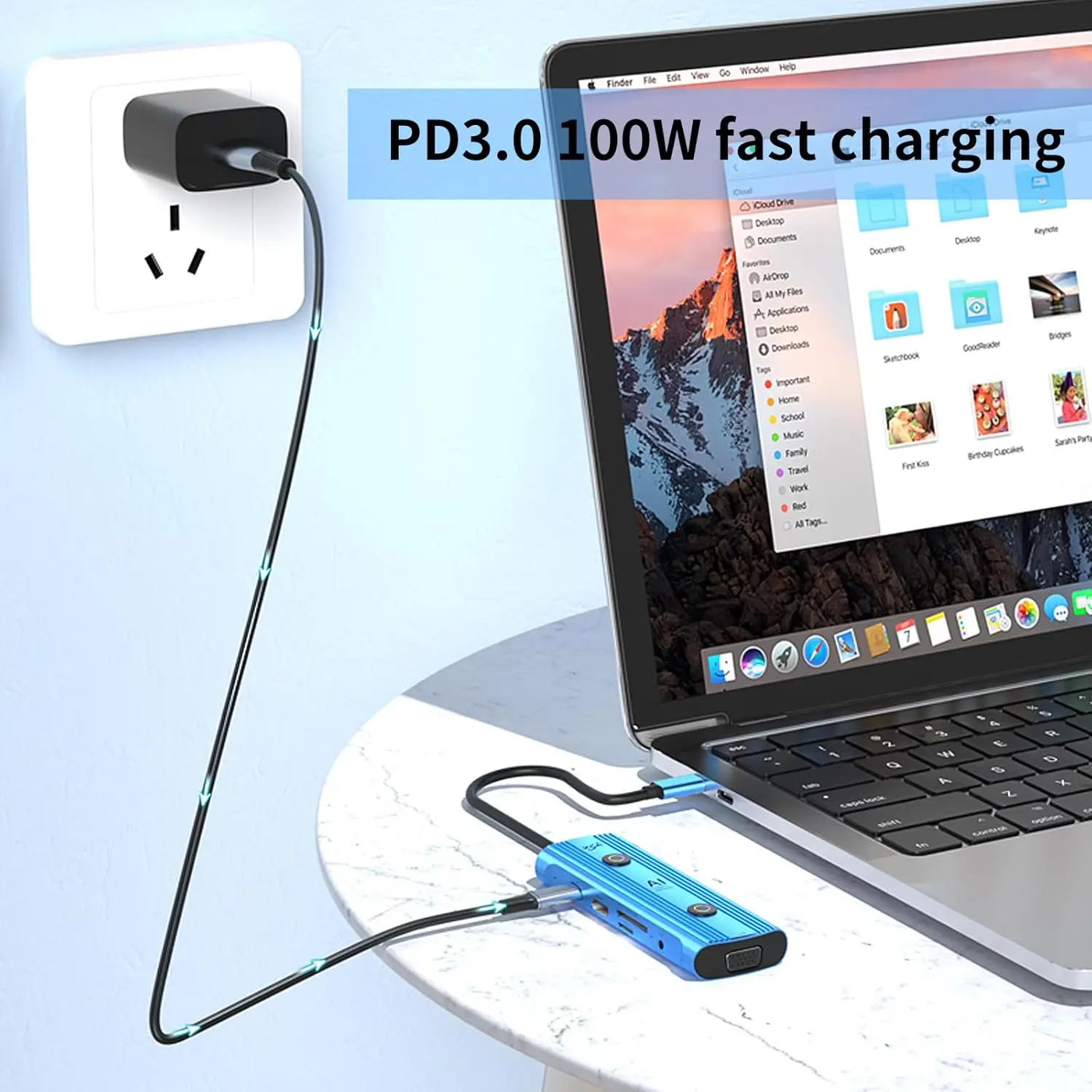 محول Ai USB-C محطة إرساء ذكية من النوع C، محور Ai 12 في 1 يدعم Windows/MacOS، صوت AI DEEPSEEK-R1 HDMI VGA USB RJ45، SD/TF