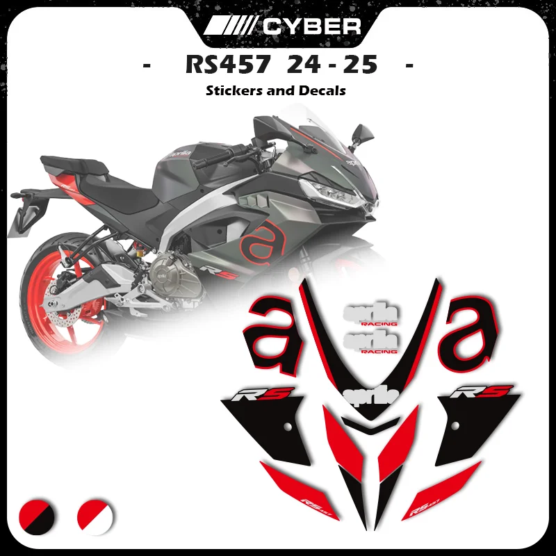 

Наклейка на мотоцикл, полный логотип для Aprilia RS457 2024-2025, обтекатель OEM, наклейка на корпус, наклейка