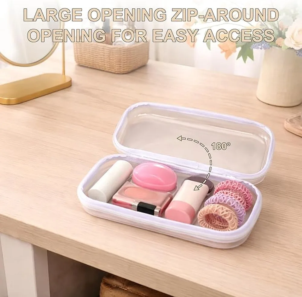 Multi Purpose Storage Bag Clear Cosmetic Bag Travel Toiletry Organizer Pet Makeup Pouch Zipper