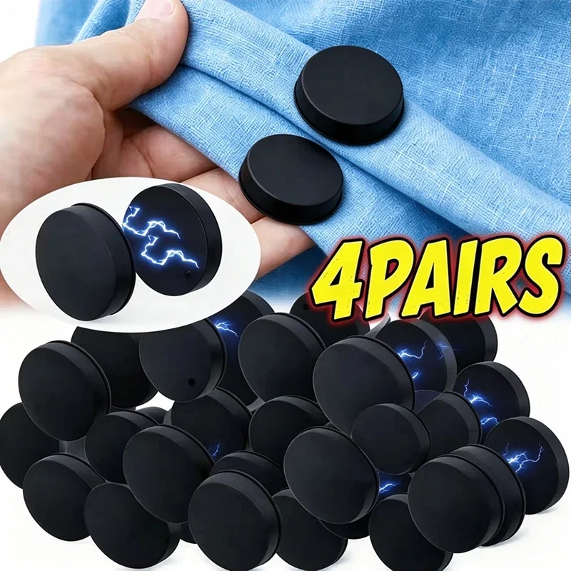 4/1pairs Bathroom Shower Curtain Magnetic Weights Round Magnet Clips Hold Shower Liner Stable Windproof Weights Bathtub Curtain