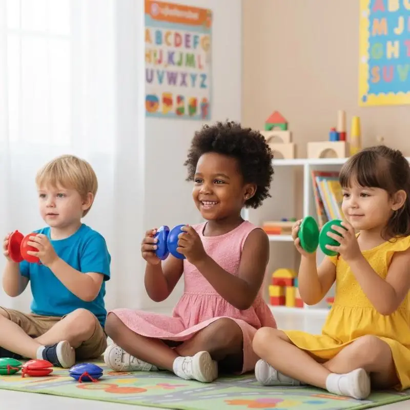 3/5 Stück Plastik-Kastagnetten Orff-Instrumente für Festivals, Partys und Unterhaltung, Percussion-Instrument zur Rhythmusförderung
