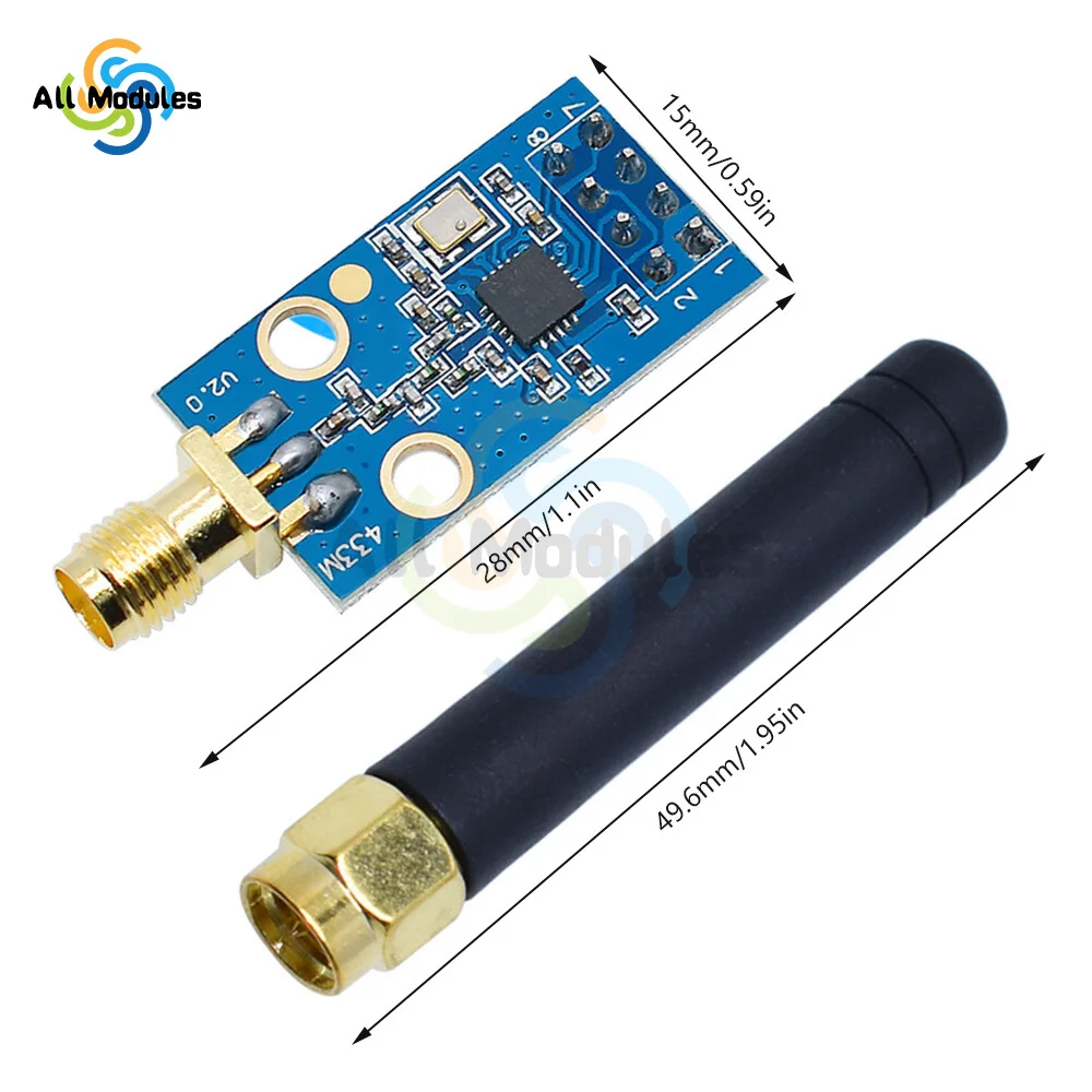 CC1101 433Mhz Wireless Transceiver RF Module Wireless RF Transceiver Module Data Transmission With SMA Antenna