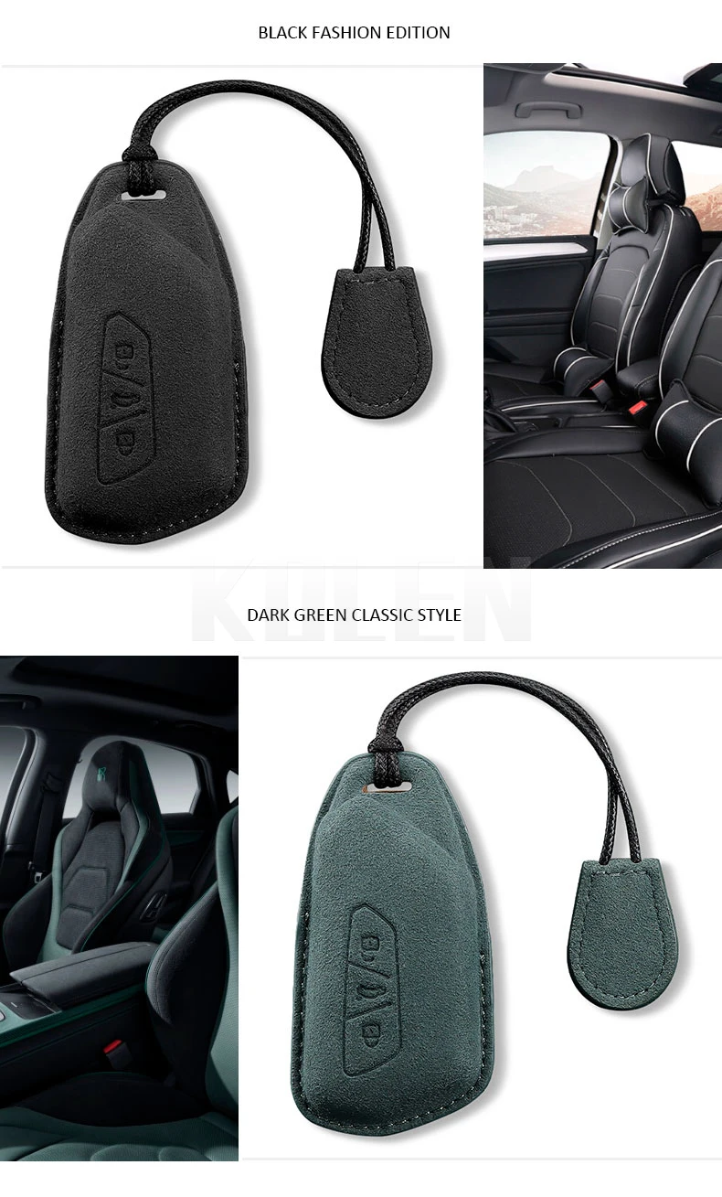 Leder Auto Fernbedienung Schlüssel Fall Abdeckung Shell Für VW Volkswagen Golf 8 2020 Skoda Octavia A8 2021 SITZ Leon MK4 schlüssel Schutz Halter – Detail 6