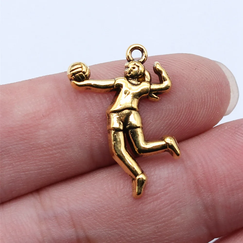 Sportsman Athlete Charm Pendant Alloy Fitness Gym Pendant For DIY Bracelet Necklace Jewelry Making Supplies