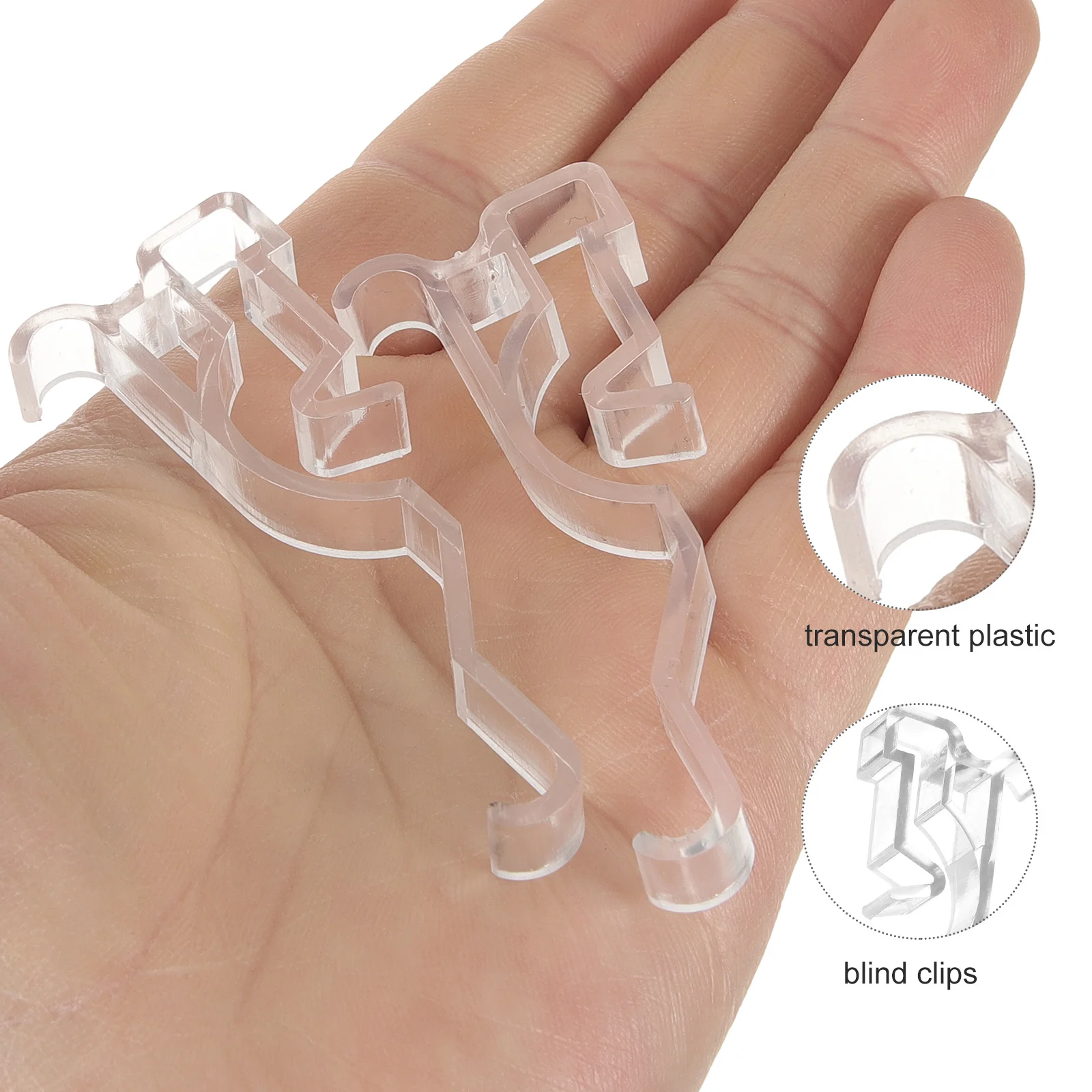 

10pcs Blind Valance Clips 3 Inch Clear Window Valance Clamps For Vertical Blinds Replacement Parts Easy Fit Secure Hold Home
