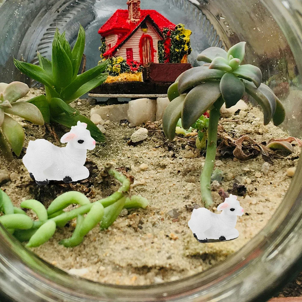 

10Pcs Resin Animal Statue Decoration Indoor Outdoor Garden Accessories Cute Compact Animal Statue for Home Landscape